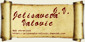 Jelisaveta Valović vizit kartica